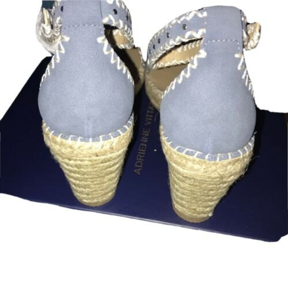 Adrienne Vittadini Womens Charming Espadrille Wedge Sandals Metal Studs Size 10M - Picture 5 of 9